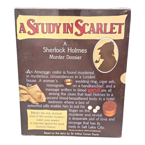 Study In Scarlet Sherlock Holmes Murder Dossier Game 1983 1st Ed Solve the CASE - Picture 1 of 8
